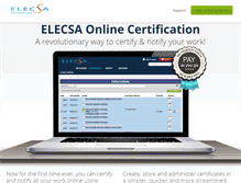 Tablet Screenshot of elecsaonline.com